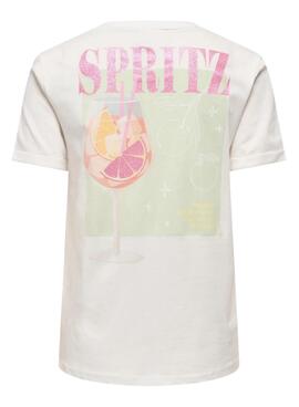 T-shirt Only Kita weiß für Damen