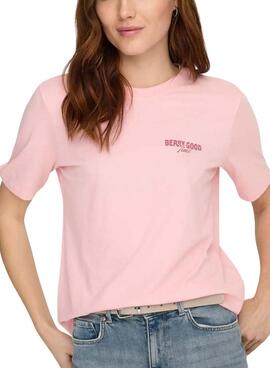 T-Shirt Only Lucy Pink für Damen.
