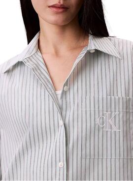 Bluse Calvin Klein gestreiftes Monolog für Damen