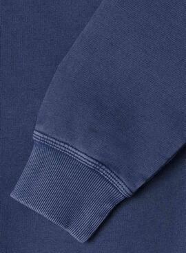 Sweatshirt Pepe Jeans Vernon mit dunkelblauem kreisförmigem Logo für Jungen.