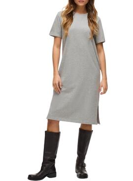 Kleid Vila Nora grau für Frauen.