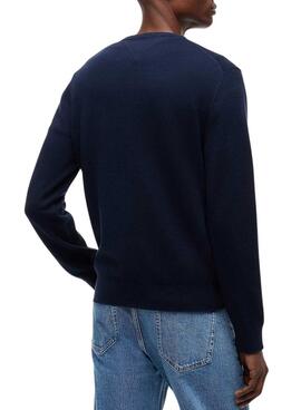 Tommy Jeans Essential Slim Marine Jersey für Herren