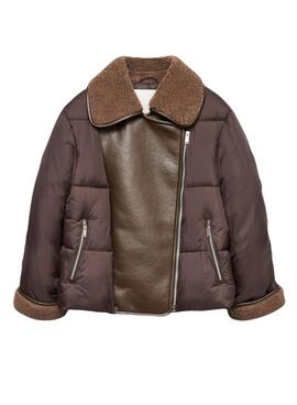 Weiße braune Vero Moda Jacke für Damen.