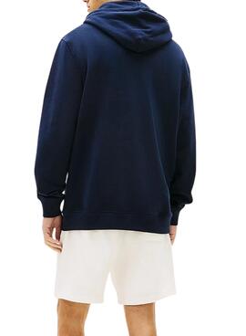 Hoodie Tommy Jeans Sign mit Kapuze in Marineblau für Herren