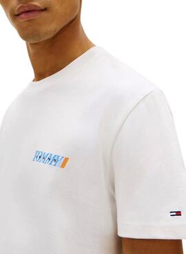 T-Shirt Tommy Jeans Vintage Logo Rückseite Beige für Herren