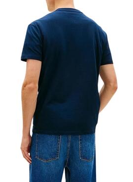 T-Shirt Tommy Jeans Signature Stripe Marine für Herren