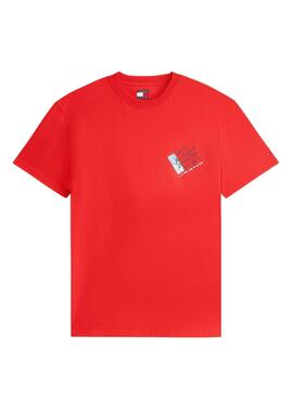 Tommy Jeans Shift T-Shirt in Rot für Herren.