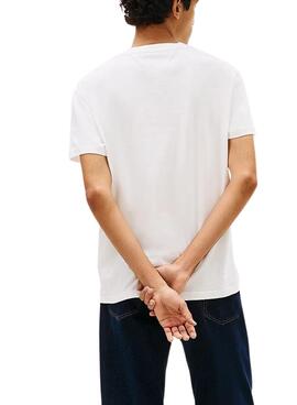 T-Shirt Tommy Jeans Sflag weiß für Herren