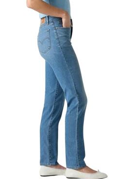 Jeans Levis 312 Shaping Slim in blauem Wasch für Damen