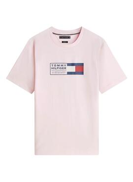 Rosa Tommy Hilfiger Brand Love Box T-Shirt für Herren