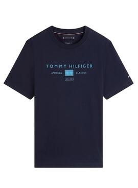 T-Shirt Tommy Hilfiger Brand Love navy für Herren.