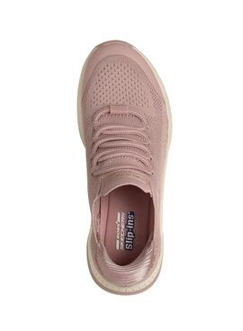 Turnschuhe Skechers BOBS Squad 4 in Rosa für Damen.