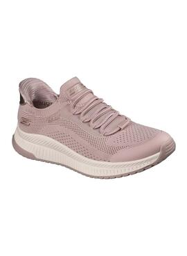 Turnschuhe Skechers BOBS Squad 4 in Rosa für Damen.