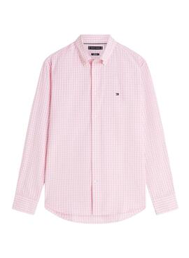 Hemd Tommy Hilfiger Vichy rosa kariert für Herren.