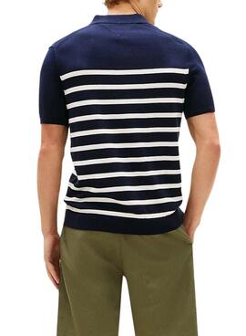 Polo Tommy Hilfiger Essential marine Streifen für Herren