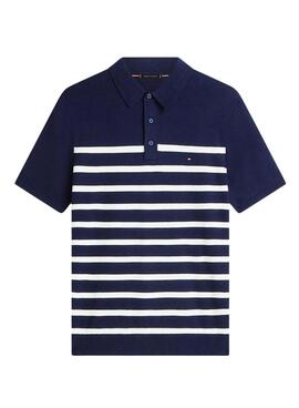 Polo Tommy Hilfiger Essential marine Streifen für Herren