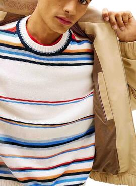 Jacke Tommy Jeans Essential beige für Herren.