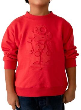 Rote Mayoral-Astronauten-Sweatshirt für Jungen.
