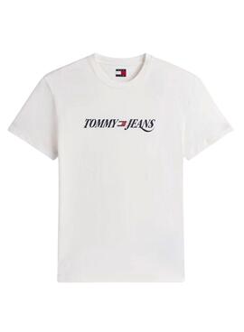 T-Shirt Tommy Jeans Vintage Logo weiß für Herren