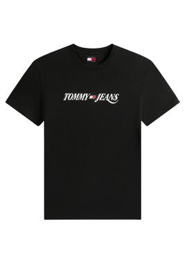 T-shirt Tommy Jeans Vintage Logo Schwarz für Herren