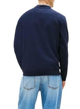 Tommy Jeans Linear Chest Sweatshirt in Navy für Herren