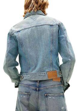 Damen Jeansjacke Tommy Jeans Classic in heller Waschung