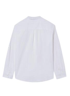 Camisa Mayoral Mao-Kragen weiß für Jungen.