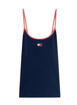 Top Tommy Jeans Slim Badge navy für Damen