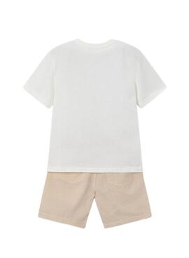 Shorts-Set Mayoral Seersucker Beige für Jungen