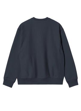 Sweatshirt Carhartt American Script blau für Herren.