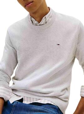 Tommy Jeans Essential Slim grau Jersey für Herren