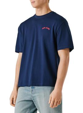 T-shirt Pepe Jeans Gideon navy für Herren.