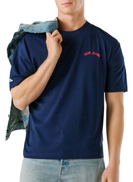 T-shirt Pepe Jeans Gideon navy für Herren.
