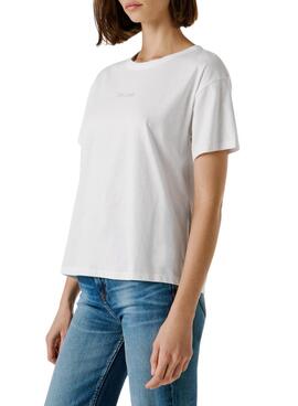 T-shirt Pepe Jeans Mia weiß für Damen