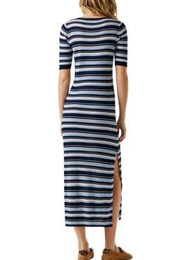 Kleid Pepe Jeans Kimmi Streifen blau für Damen