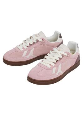 Turnschuhe Pepe Jeans Ball aus rosa Leder für Damen.