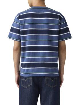 T-Shirt Levis Red Tab Vintage Blue Stripe für Herren