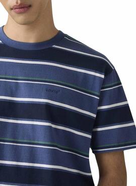 T-Shirt Levis Red Tab Vintage Blue Stripe für Herren