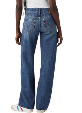 Dunkle blaue Levis Superlow Loose Jeans für Damen