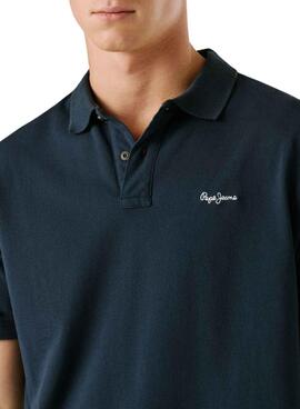 Poloshirt Pepe Jeans Oscar in Marineblau für Herren.