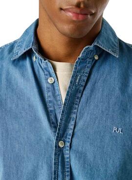 Jeanshemd Pepe Jeans Classic Slim blau für Herren.