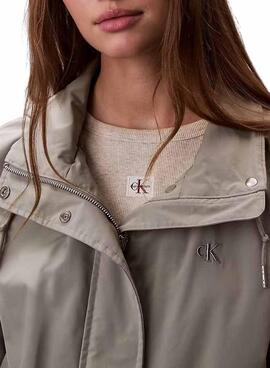 Parka Calvin Klein Jeans Tech grün für Damen