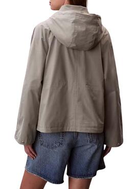 Parka Calvin Klein Jeans Tech grün für Damen