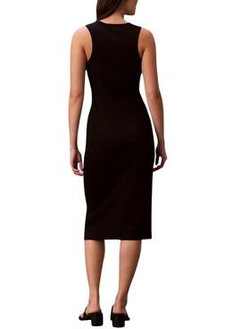 Kleid Calvin Klein Jeans Baby Rippe Schwarz für Damen