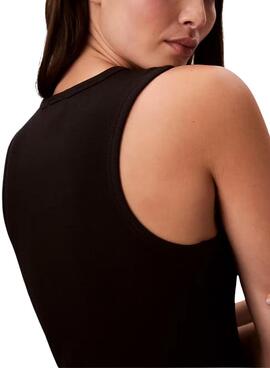 Kleid Calvin Klein Jeans Baby Rippe Schwarz für Damen