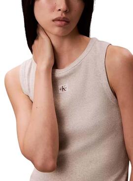 T-shirt Calvin Klein Jeans Baby grau für Damen