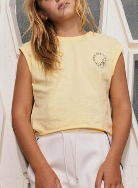 Tanktop mit grafischem Muster in Vanille