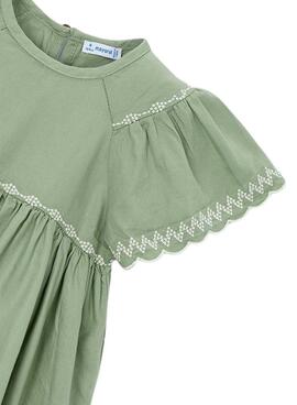 Grünes Faltenkleid von Mayoral für Mädchen