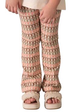 Orange Blumenensemble mit Muster für Mädchen.