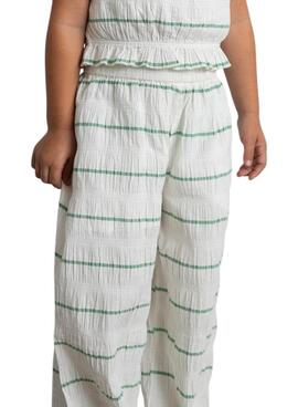 Ensemble Mayoral à rayures menthe imprimé pour fille.